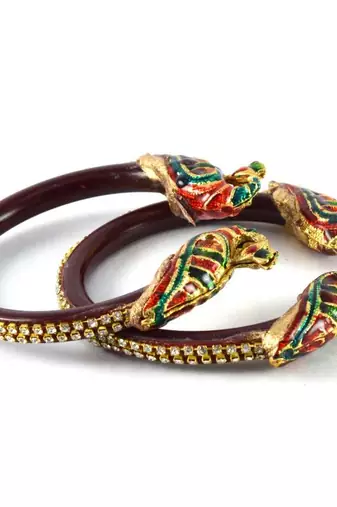Designer Bangles Colour Maroon