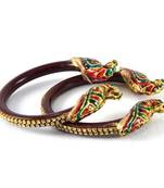 Designer Bangles Colour Maroon