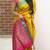 Multicolor printed georgette saree with blouse