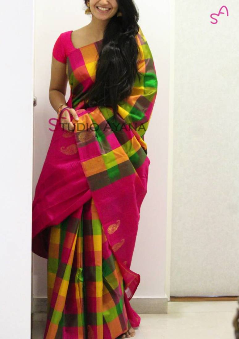 multicolor Women's Zarna Silk Designer sarees