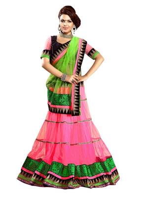 9blings net designer printed unstitched lehenga Choli 31-1406 1