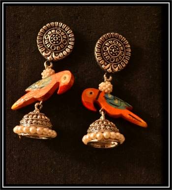 Pearl Handcrafted Semi-Precious Bead Earrings 1
