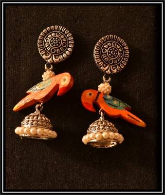Pearl Handcrafted Semi-Precious Bead Earrings 2