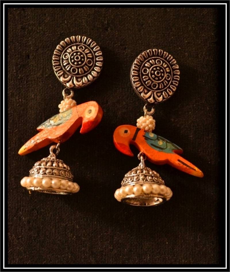 Pearl Handcrafted Semi-Precious Bead Earrings