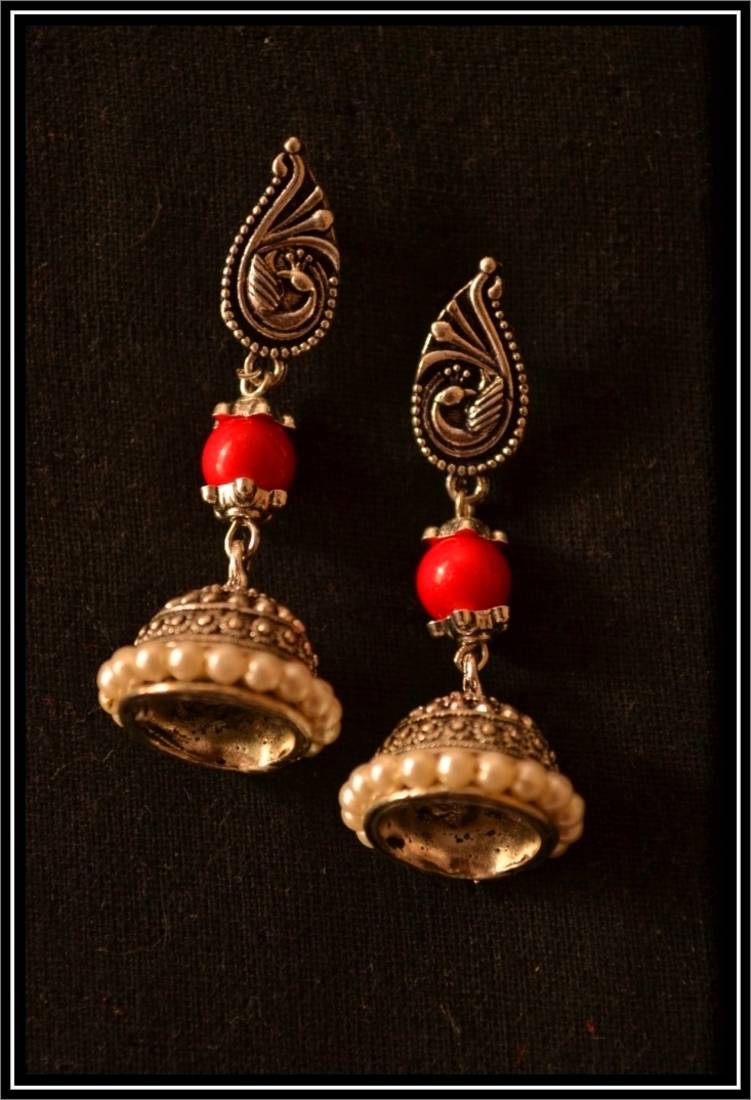 Pearl Handcrafted Semi-Precious Bead Earrings