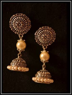 Pearl Handcrafted Semi-Precious Bead Earrings 1