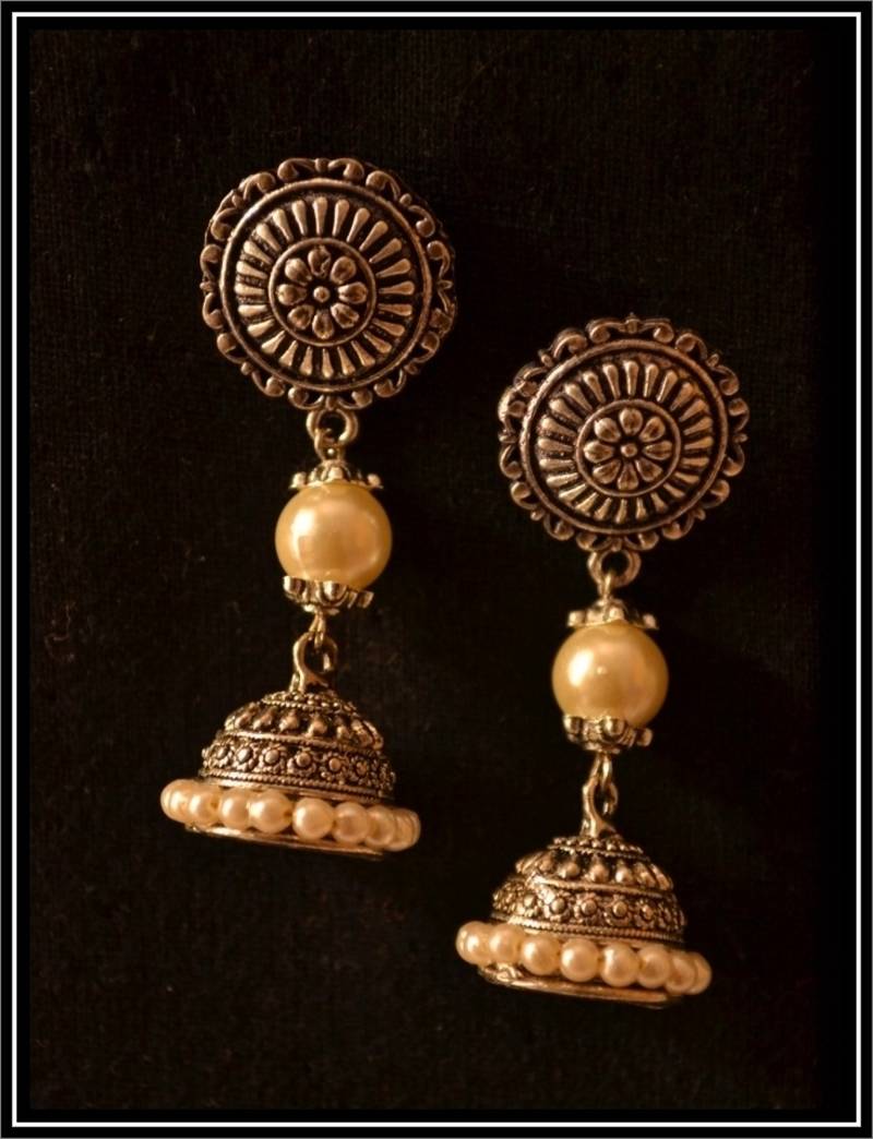 Pearl Handcrafted Semi-Precious Bead Earrings