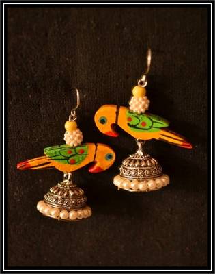 Pearl Handcrafted Semi-Precious Bead Earrings 1