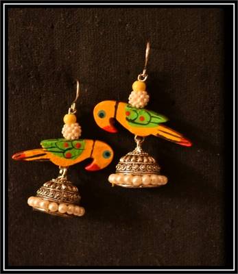 Pearl Handcrafted Semi-Precious Bead Earrings 2