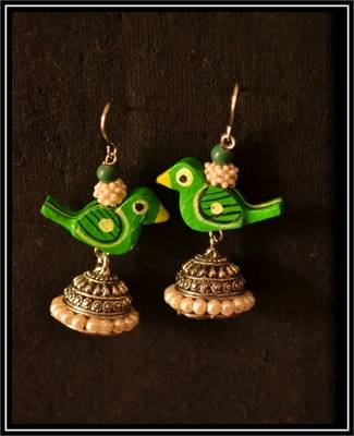 Pearl Handcrafted Semi-Precious Bead Earrings 2