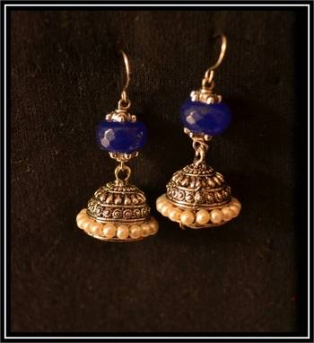 Pearl Handcrafted Semi-Precious Bead Earrings 1