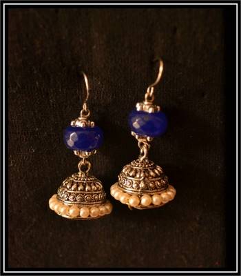 Pearl Handcrafted Semi-Precious Bead Earrings 2