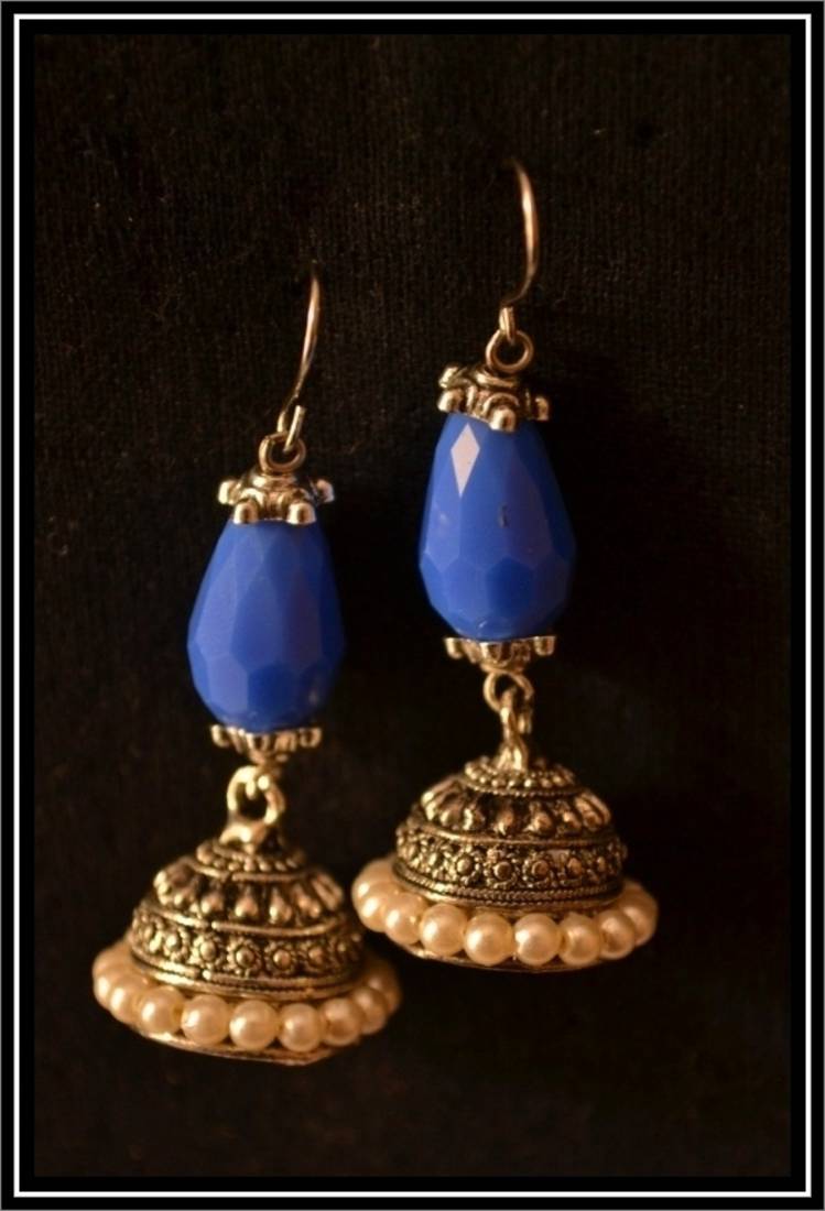 Pearl Handcrafted Semi-Precious Bead Earrings