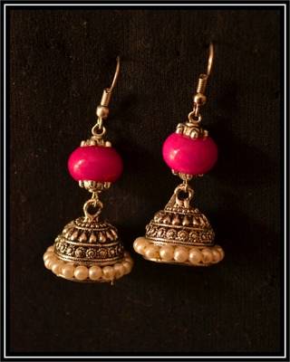 Pearl Handcrafted Semi-Precious Bead Earrings 2