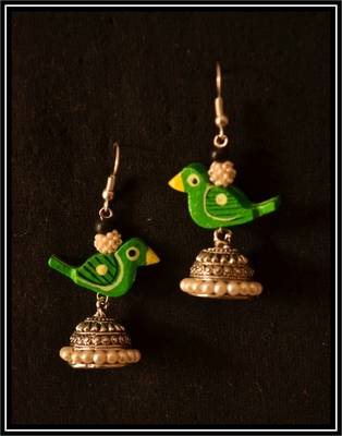 Pearl Handcrafted Semi-Precious Bead Earrings 1
