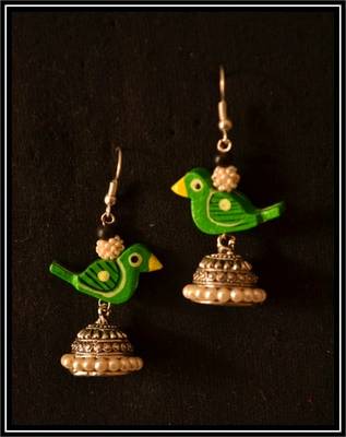 Pearl Handcrafted Semi-Precious Bead Earrings 2