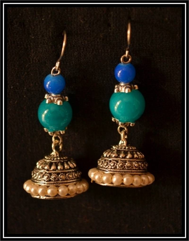 Pearl Handcrafted Semi-Precious Bead Earrings