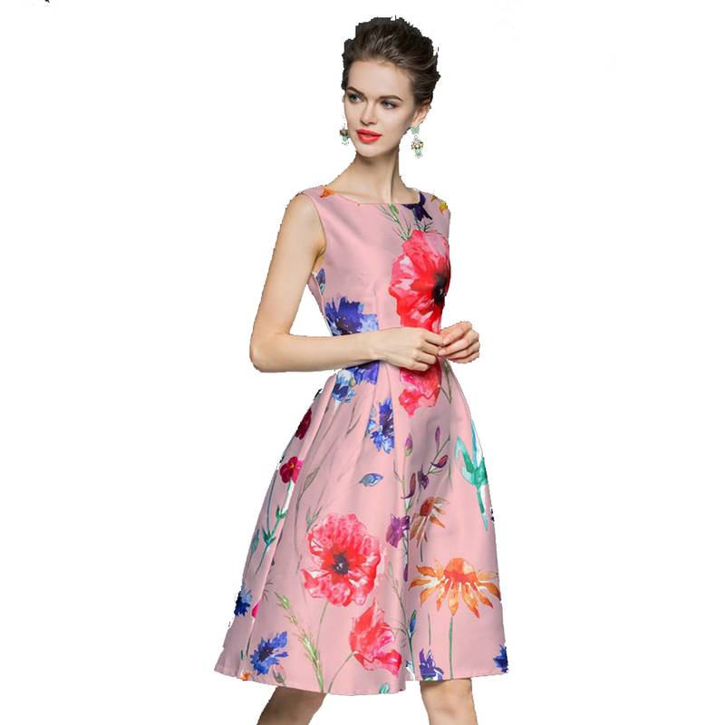 Pink printed satin stitched short-kurtis