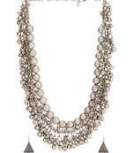 Silver Balls Ghungroo Beaded Necklace
