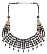 Black Pearls Beaded Handmade Necklace