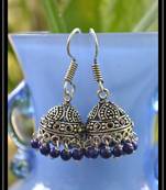 Oxidized Designer Silver Jhumka