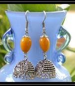 Oxidized Designer Silver Jhumka