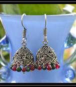 Oxidized Designer Silver Jhumka