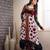 White & red Printed Georgette semi stitched Anarkali salwar suit By fabfiza