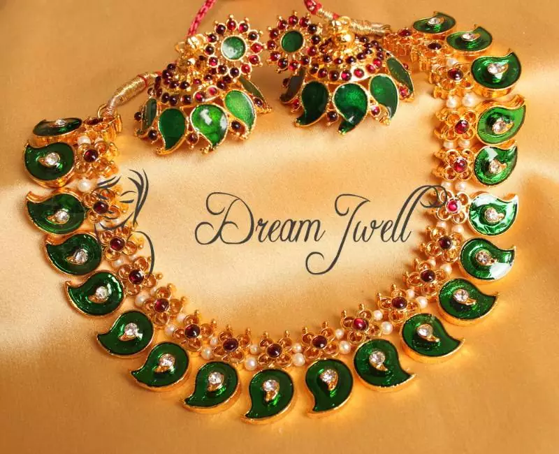 Beautiful Kerala Style Necklace Set   Heavy Jewel 