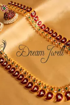 Beautiful Traditional Red Palakka Long Haar Set