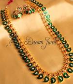 Beautiful Traditional Green Palakka Long Haar Set  