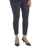 carbon black cotton lycra women leggings ankle length