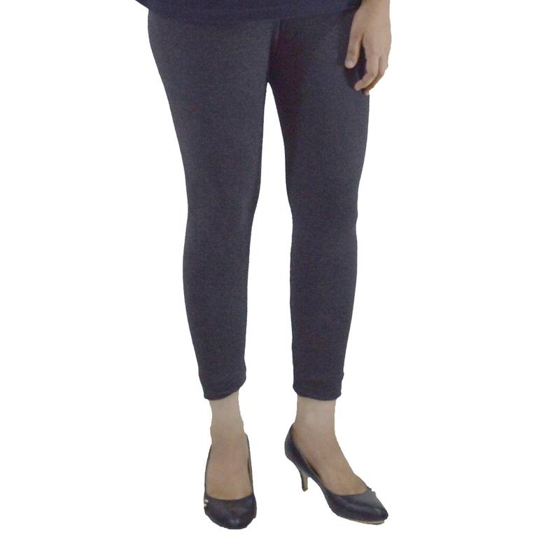 carbon black cotton lycra women leggings ankle length