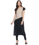 black faux_crepe crepe stitched kurti