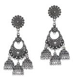 Festive Special Oxidised Silver Plated Brass Earrings Jewellery