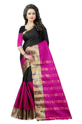Pink Woven Art Silk Saree With Blouse 1