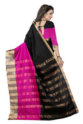 Pink Woven Art Silk Saree With Blouse 2