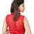 Red art silk stitched blouse