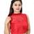 Red art silk stitched blouse