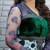 zareen khan Green printed georgette semi stitched anarkali salwar suit by fabfiza