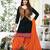 Black embroidered cotton patiala dress with dupatta for ladies