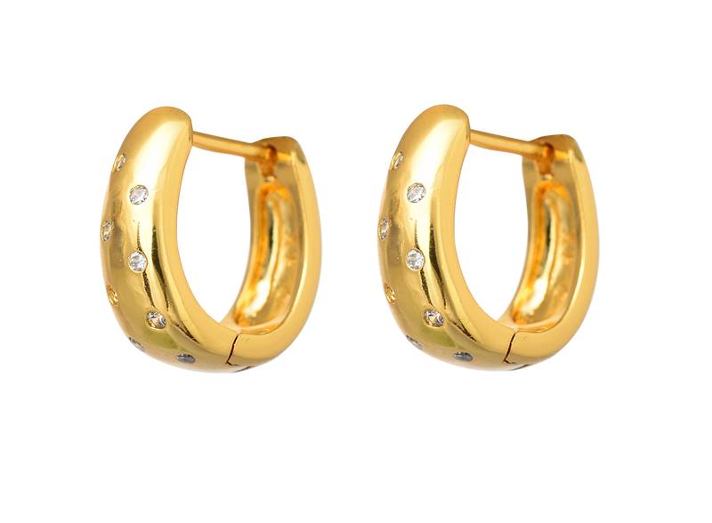 Piercing Gold Salman Style Stone Fashion Bali Stud Earrings for Men Boys