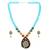 Gold Plated Oxidized Color Glass AD Work Rajasthani Puwai Necklaces Set