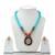 Gold Plated Oxidized Color Glass AD Work Rajasthani Puwai Necklaces Set