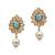 Gold Plated Oxidized Color Glass AD Work Rajasthani Puwai Necklaces Set