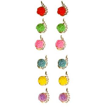 Multicolor studded_jewellery gemstone-earrings 1