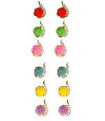 Multicolor studded_jewellery gemstone-earrings