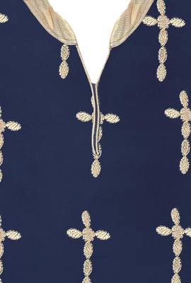 Navy Blue embroidered Chanderi Cotton unstitched salwar with dupatta 2