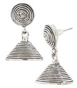 Dainty Indian Jaipur Oxidized German Silver Jhumki Earring for Women