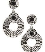 Indian Geometric Oxidized German Silver Plated Black Dangling Earring for Women